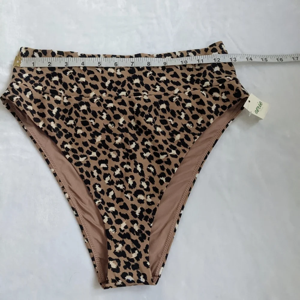Aerie Cheetah Animal Print Bikini Lightly Padded XL Top HighWaist L Bottom NWT โก - Picture 3 of 14
